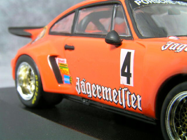ミニチャンプス1/43ポルシェ911(930)カレラRSR/ニュルブルックリンクGTレースイエガーマイスター#4