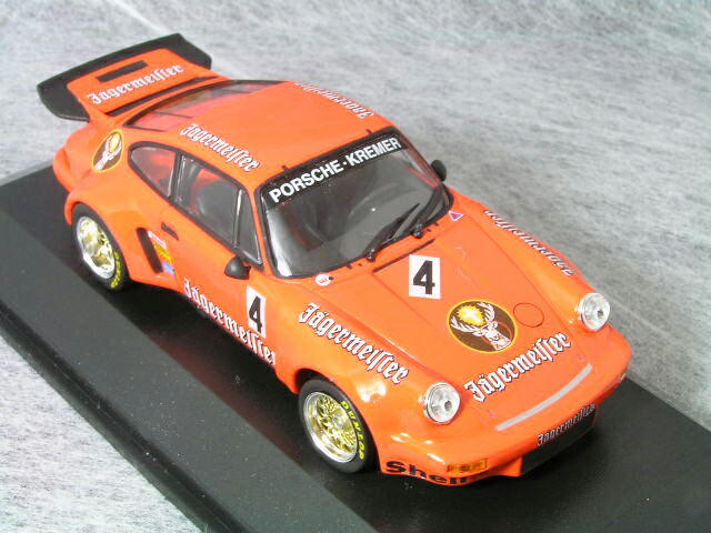 ミニチャンプス1/43ポルシェ911(930)カレラRSR/ニュルブルックリンクGTレースイエガーマイスター#4