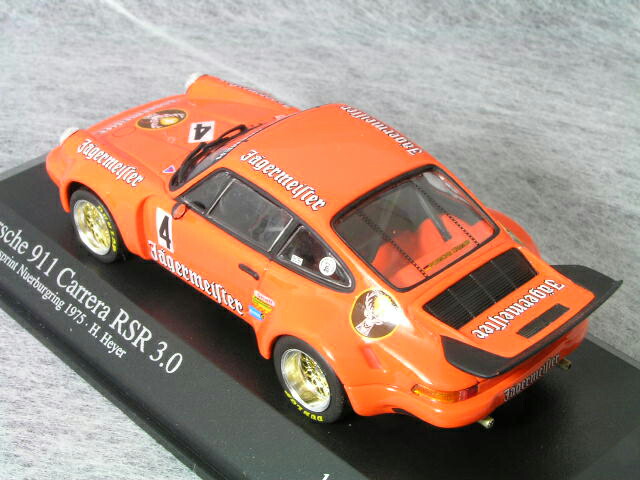 ミニチャンプス1/43ポルシェ911(930)カレラRSR/ニュルブルックリンクGTレースイエガーマイスター#4