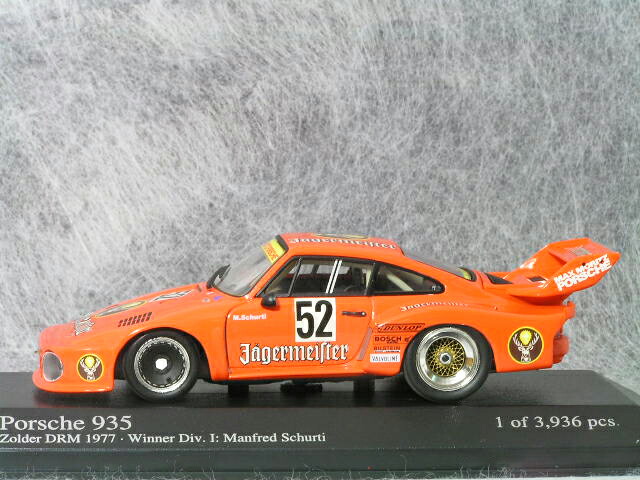 ミニチャンプス1/43ポルシェ935イエガーマイスター1977年ゾルダーDRM優勝車