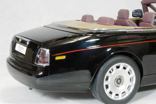 Kyosho1/12ビックスケールロールスロイスファントムドロップヘッドクーペシリーズ2/ダイヤモンドブラック(ボンネットシルバー)、インテリアボルドー