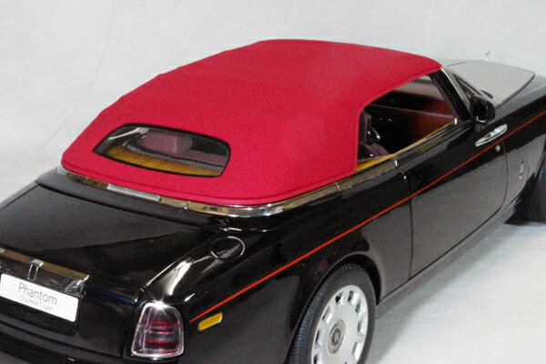 Kyosho1/12ビックスケールロールスロイスファントムドロップヘッドクーペシリーズ2/ダイヤモンドブラック(ボンネットシルバー)、インテリアボルドー