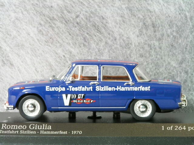 ミニチャンプス1/43アルファロメオジュリア/1970年Europa-TestfahrtSizilien-Hammerfest(ヨーロッパテスト・シチリアーハンメルフェスト)