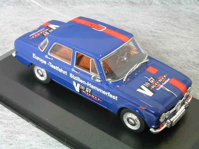 ミニチャンプス1/43アルファロメオジュリア/1970年Europa-TestfahrtSizilien-Hammerfest(ヨーロッパテスト・シチリアーハンメルフェスト)