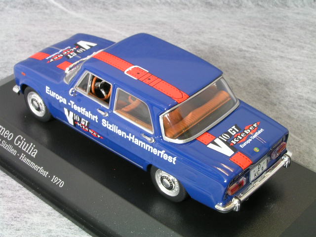 ミニチャンプス1/43アルファロメオジュリア/1970年Europa-TestfahrtSizilien-Hammerfest(ヨーロッパテスト・シチリアーハンメルフェスト)