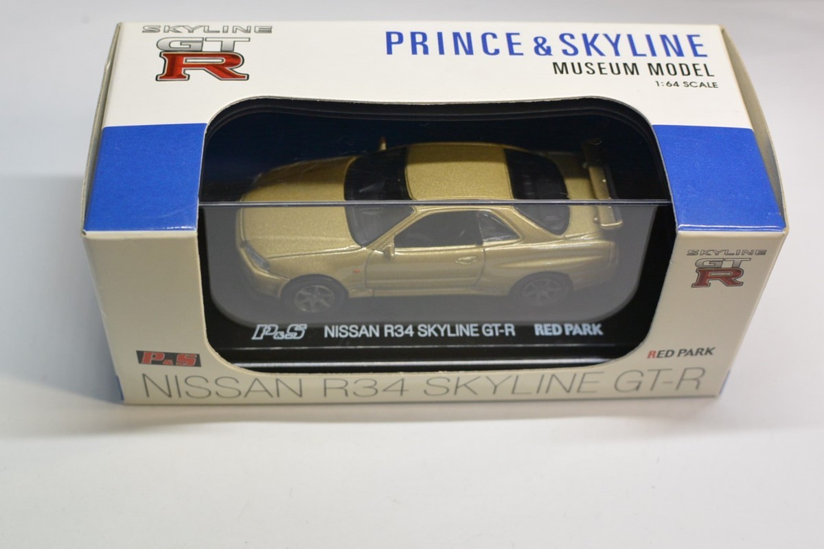 楽天市場 新品 京商 Beadscollection プリンス スカイライン ミュウジアム 特注 スカイラインgt R R34 ゴールドメタリック P S Red Park 1 64 Mini Cars 楽天市場店