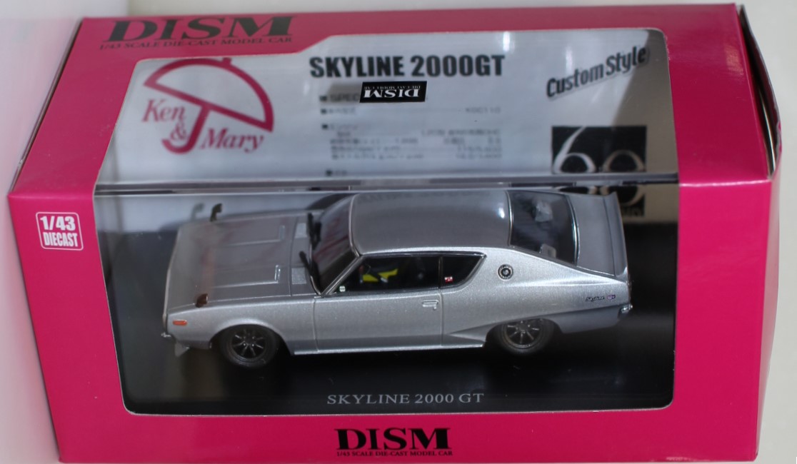USED DISM 1/43 KGC110 ケンメリスカイライン カスタムスタイル シルバーメタリック 240001032968