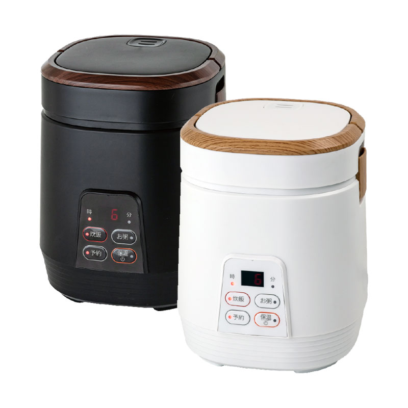 超特価激安 炊飯器 ミニライスクッカー ミニ炊飯器 小型 一人暮らし 0 5合 2合 保温 マルチクッカー コンパクト お粥 蒸し料理 かわいい 炊飯 小さい ライスクッカー 2合炊き 炊飯ジャー レシピブック ホワイト ブラック 白 黒 Al Colle アルコレ Arct01 ミニマ