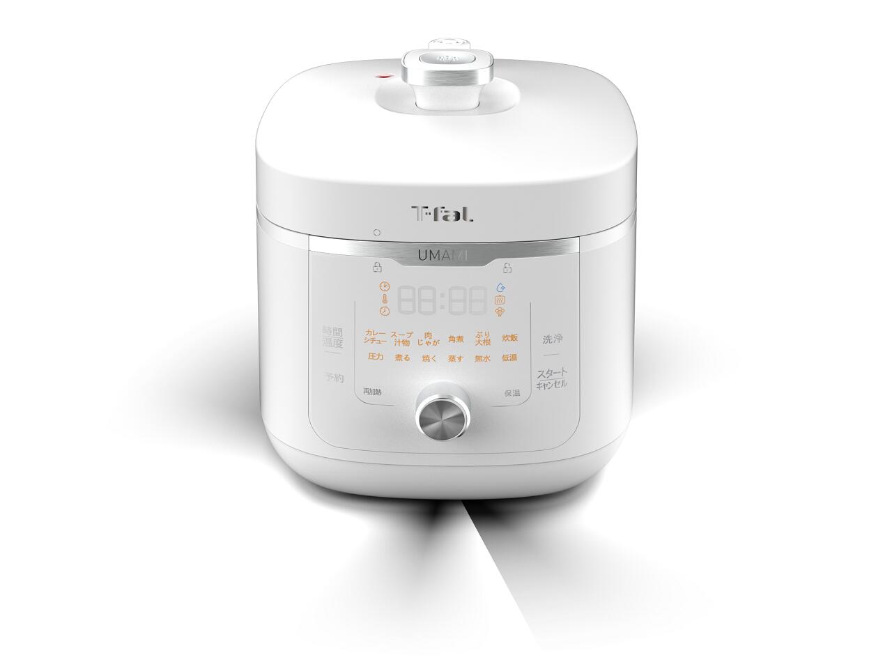 美品　T-fal 電気圧力鍋 ホワイト Amazon | ティファール 電気圧力鍋 6L 内蔵250レシピ 「クック