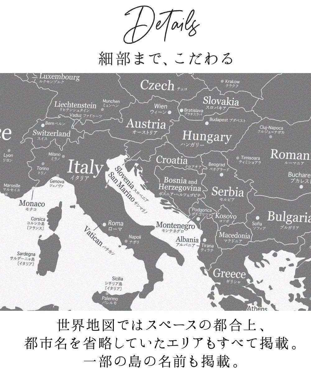 楽天市場 ヨーロッパ 欧州地図 グレー ポスター インテリア おしゃれ 世界地方図 ミニマルマップ Zoom背景 テレワーク オンライン Minimalmap 地図 学習 ポスター