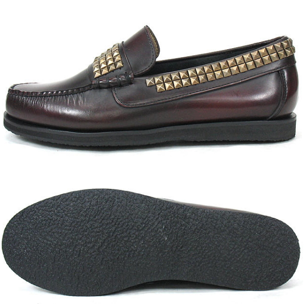 【楽天市場】 カミナンド Caminando スタッズローファー Stud Loafer 1378 バーガンディ メンズカジュアル 送料無料