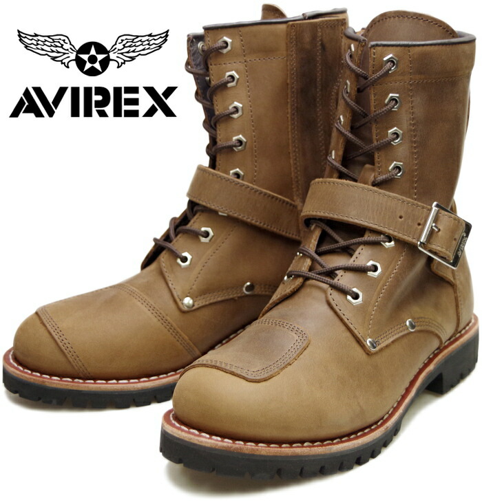 【百貨店SALE尖んがり最大限度10倍】 アビレックス ブーツ ヤマト AVIREX YAMATO AV2100 CRAZY HORSE メンズ レディース 科学技術者ブーツ 傍えファスナー バイカーブーツ ミリタリーブーツ 革靴 自動二輪車靴 2018秋冬新作 貨物輸送無料