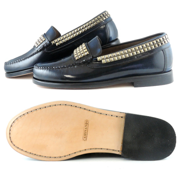 【楽天市場】 カミナンド スタッズ ローファー Caminando Stud loafer 1238 （Marino） メンズ カジュアル シューズ men's loafer shoes 送料