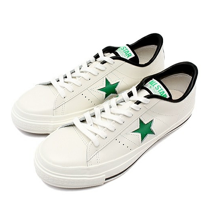 【楽天市場】 コンバース ワンスター レザー CONVERSE ONE STAR J OX [ホワイト/ライトグリーン] 日本製 メンズ