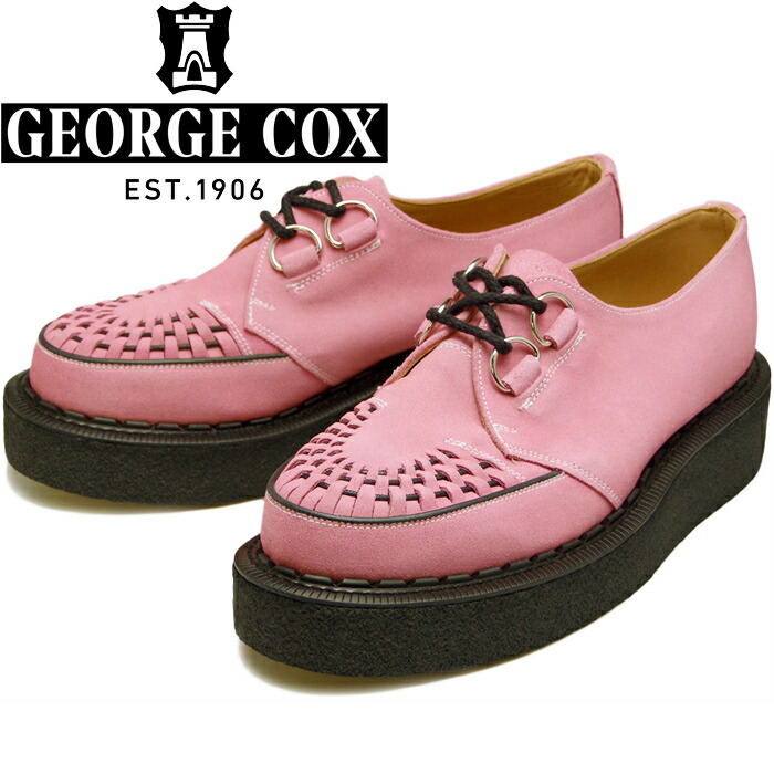 GEORGE COX GIBSON ジョージコックス ギブソン SKIPTON スキップトン ラバーソール 3588 サクラ色スエードクロス D輪っか NO.6精神 クリーパーソール メンズ レディース 厚底 本革 ブーツ イングランド製 貨物輸送無料 12時までは当日送りとどける