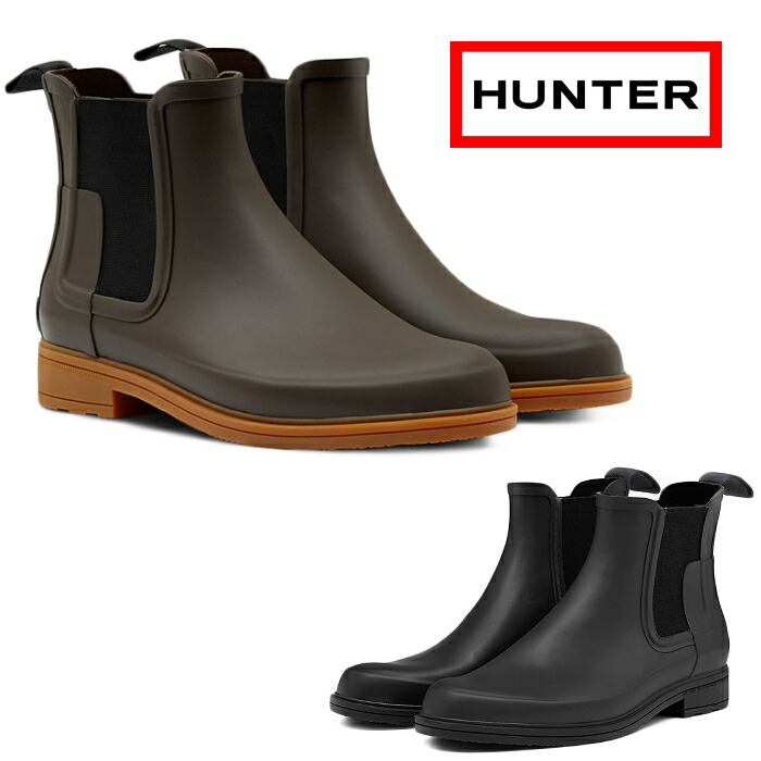 希少　HUNTER サイドゴア　ショート　レイン　ブーツ HUNTER - ハンター HUNTER レインブーツ ショートブーツ