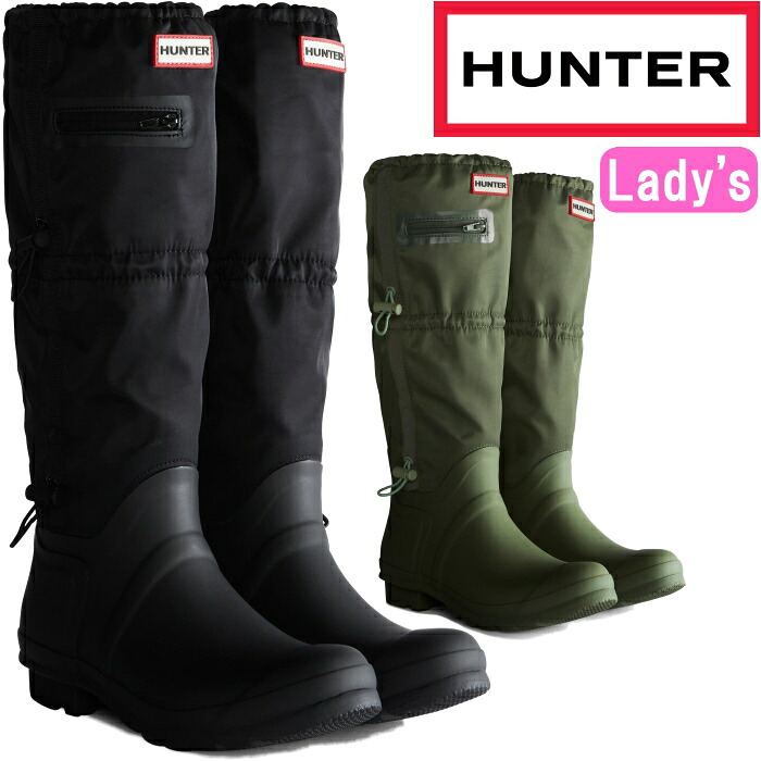 ●● 狩り人 レインブーツ ロング WFT1000RPB HUNTER 定め事品 ブーツ スノーブーツ レディース WOMENS ORIGINAL TALL TRAVEL BOOT レインシューズ 雨合羽 雪 アウトドア 難民キャンプ 周遊ブーツ スリッポン 長靴 貨物輸送無料 2023秋冬新作