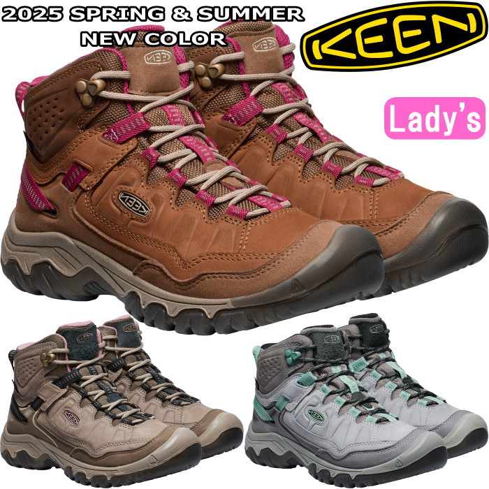 【お買い物マラソンポイント最大10倍】 キーン ターギー KEEN TARGHEE IV MID WP マウンテンブーツ レディース ブーツ キャンプ アウトドアシューズ ウォータープルーフ トレッキングシューズ 防水 ハイキングシューズ アウトドア タウンユース 旅行 山 正規品 送料無料 18,722円