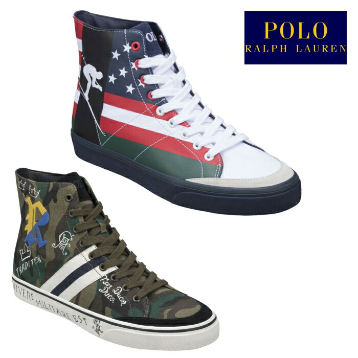 楽天市場 ポロ ラルフローレン スニーカー Polo Ralph Lauren Solomon Rc19 ラルフローレン ハイカット メンズ 正規品 キャンバス 送料無料 18秋冬新作 Minimonkey スニーカー ブーツ