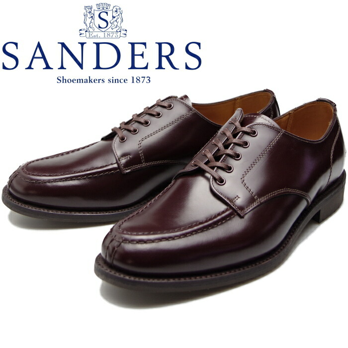 サンダース ミリタリー SANDERS 1130 MILITARY APRON DERBY バーガンディー ミリタリーエプロンダービー Uチップシューズ ビジネスシューズ メンズ 本革 オックスフォード レザー イングランド製 送料無料 【12時までは当日配送】 42,240円
