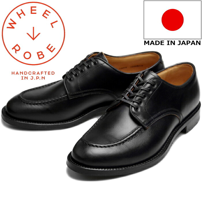 【百貨店SALE尖んがり最大限度10倍】 WHEEL ROBE HEAVY STITCHING MOC TOE ウィールローブ 15078 黒いこと U心付けシューズ 商行為シューズ メンズ 本革 モックトゥシューズ クロムエクセル なめし革 心地よい 革靴 通い 国産 日本製 貨物輸送無料 12時までは当日送りとどける