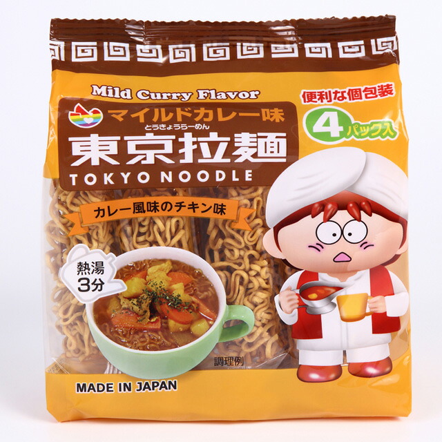 楽天市場 東京拉麺 マイルドカレー味 120g 12袋入 カレー風味 インスタント ラーメン 即席麺 おやつ 夜食 ラーメン 東京拉麺