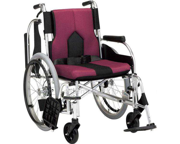多役立つこと自走用車椅子 カラーズ KC-2PU/パープル マキテック 医薬品・コンタクト・介護-移動・歩行支援用品-自走用車椅子
