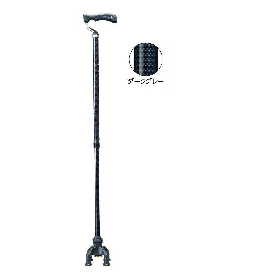 四点前後可動固定式 2ウェイステッキ ダークグレー TW-0128 ユーバ産業