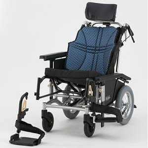 軽銀御手伝い車椅子 ティルト＆リクライニング NAH-UCLo インディゴ 日進医療器
