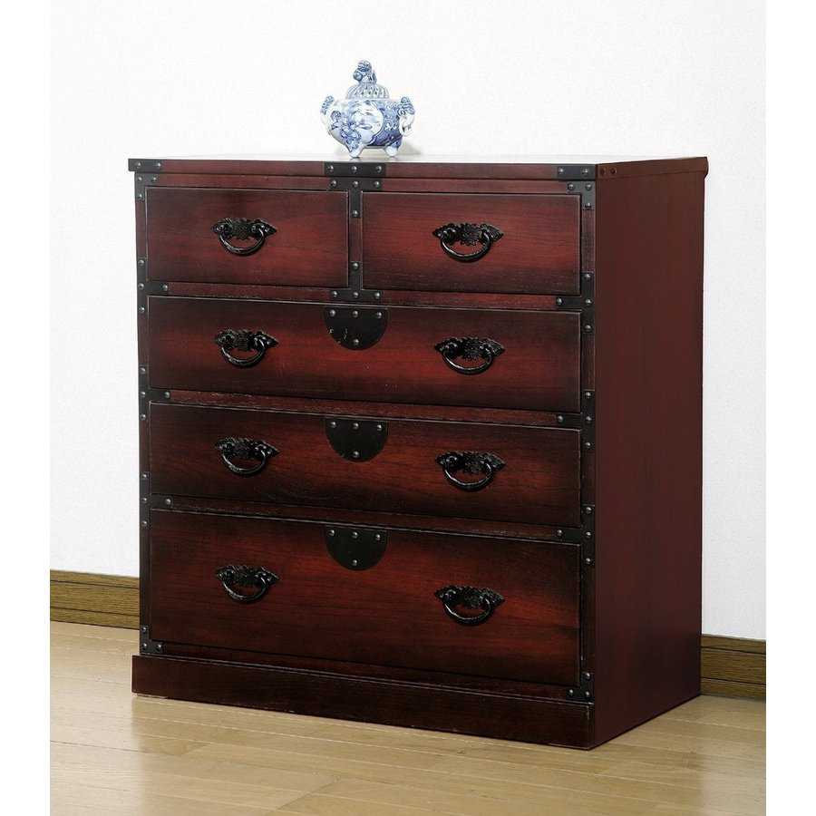 楽天市場】民芸調 引出箪笥（たんす）64734 和風 昭和レトロ