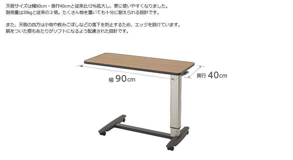 市場 ベッドサイドテーブル ライト 四輪ロック