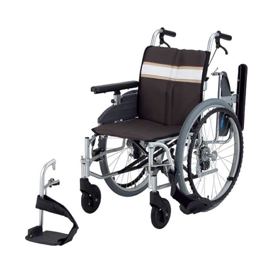 車椅子 自走式 NA-3DX 座幅40cm ブラウン 日進医療器