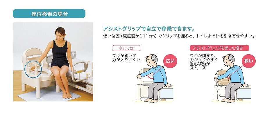 出群 eかいごナビ安寿 ポータブルトイレ FX-CP“ちびくまくん” 暖房便座 快適脱臭 キャスター付 870-044 870-124 アロン化成  肘付き椅子 消臭 トイレ