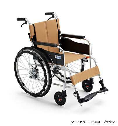 抗菌加工シート・足踏みブレーキ採用 車椅子 自走式 STR-1B ミキ