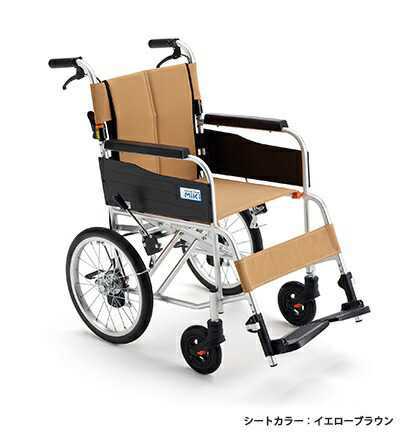 抗菌加工シート・足踏みブレーキ採用 車椅子 介助式 STR-2B ミキ｜介護ミニロク 店