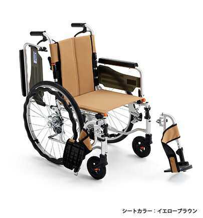 抗菌加工シート・足踏みブレーキ採用 車椅子 自走式 STR-3B ミキ