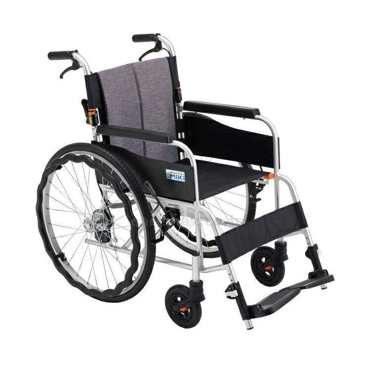 アルミ自走車いす ジターン ヘザーグレー S-15 JTN-3 ミキ|介護ミニロク 店
