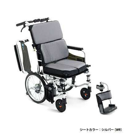 介助式車いす Air Fitz エアフィッツ・スタンダード AFS-16 シルバー W9 ミキ|介護ミニロク 店