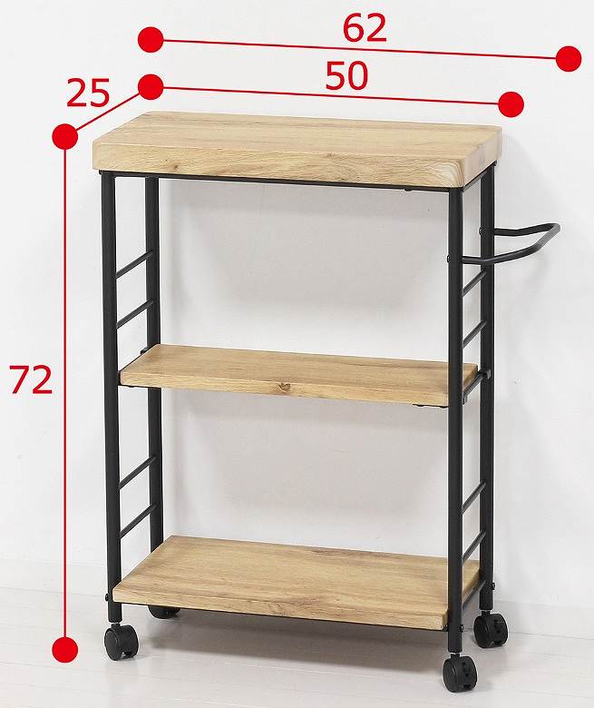 楽天市場】アート3段ワゴン ヴィンテージブラウン 32674 クロシオ