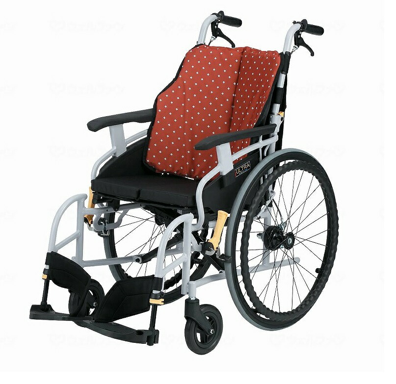 車いす 車椅子 Uシン・ウルトラつづき物 判定基準 自走用 NA-SU1 カキチャ 柿茶 40 日進医療器