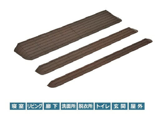 置くだけ簡単 インタースロープ 76cm幅 111cm幅 段差1~6cm対応 段差解消 屋外・屋内兼用 モルテン|介護ミニロク 店