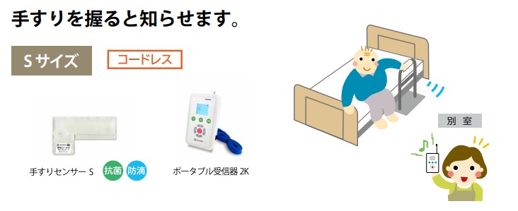 介護  ほっつき歩く 押しとどめる 手摺り握るとかぎ分ける 身寄り電話を掛ける4F 携帯型 S HKPT-4FS  テクノスジャパン