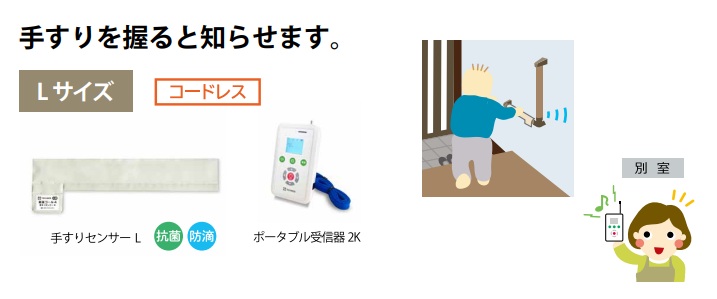 介護  ほっつき歩く 押しとどめる 手摺り握るとかぎ分ける 身寄り電話を掛ける4F 携帯型 L HKPT-4FL  テクノスジャパン