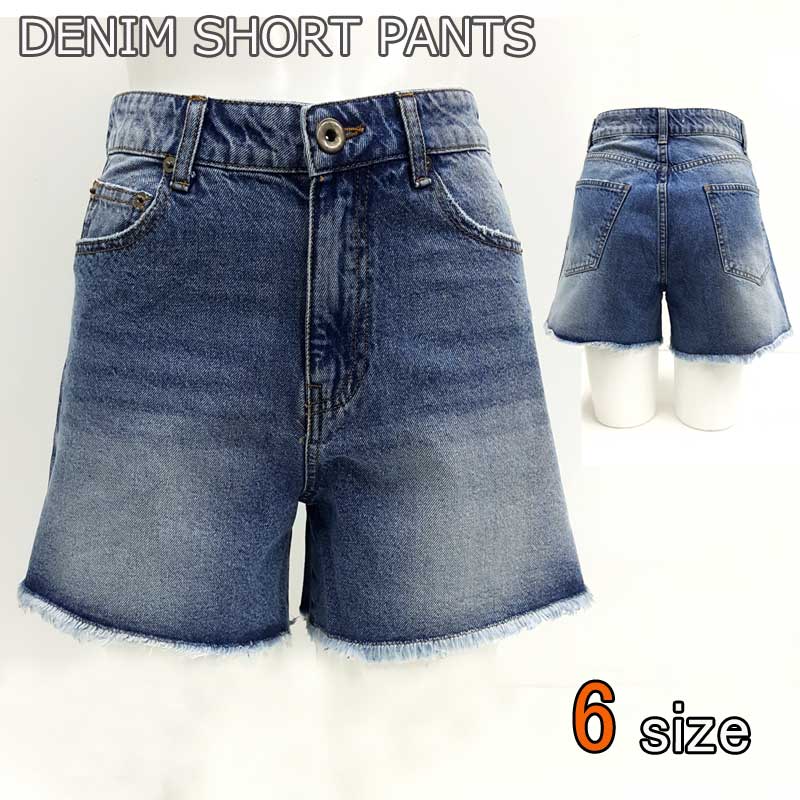 ★デニムショートパンツ ダメージ加工★6枚 ダメージ加工デニムショートパンツ | レディース,パンツ,デニム