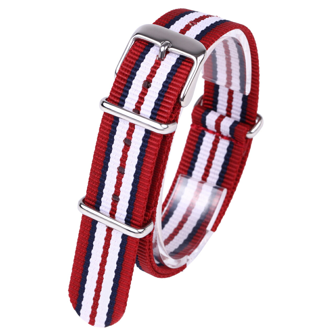 楽天市場】NATOベルト18mm ブラックダブルオレンジ シルバー尾錠 NATMK