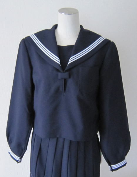 楽天市場】セーラー服上衣 紺 衿・カフス3本ライン KANKO