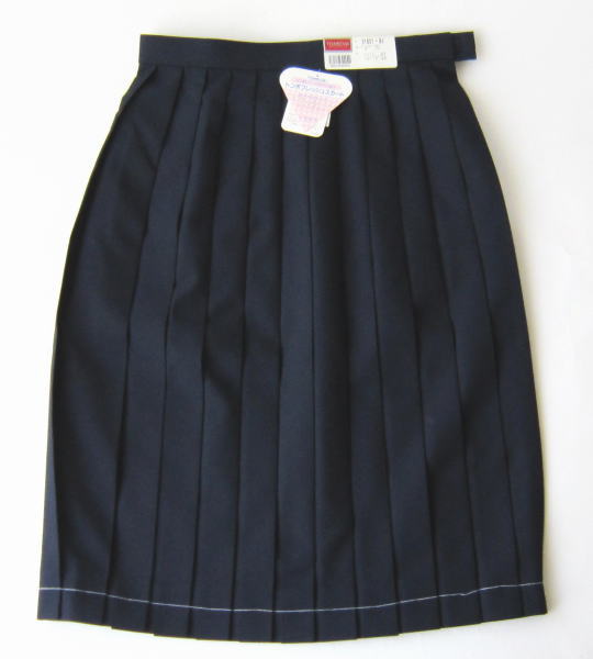 夏用スカート（紺） トンボ裏綿スカート　制服　ポリエステル90％　ウール10％｜スクールショップコヤマ