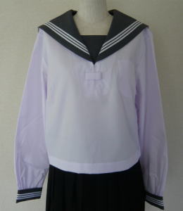 白セーラー服　グレー衿KURI-ORI　クリオリ｜スクールショップコヤマ