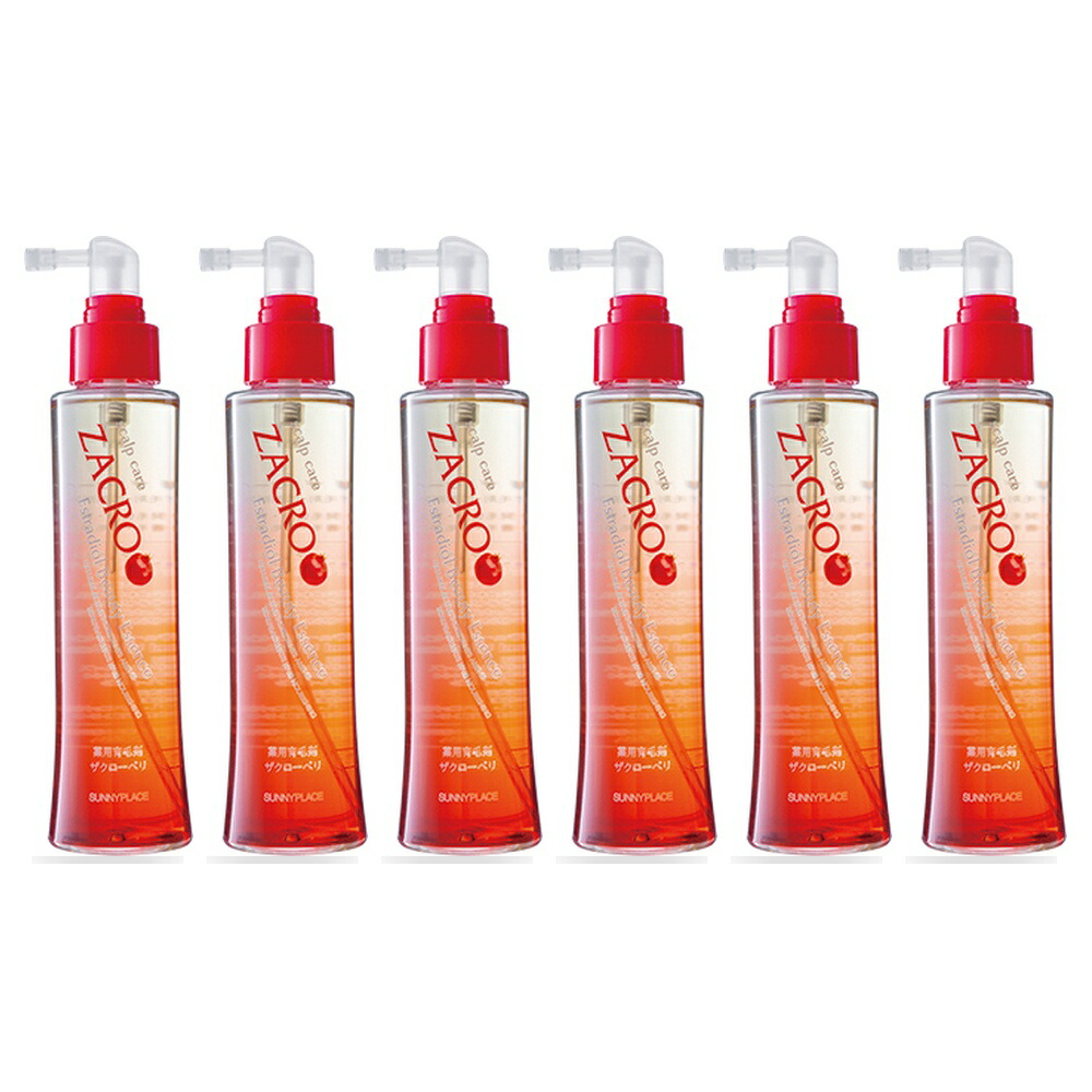 【6本セット】 薬用 ザクローペリ 120ml 医薬部外品 サニープレイス 育毛剤 養毛剤 発毛促進 抜け毛 予防 薄毛 細毛 頭皮ケア スカルプ ザクロエキス 女性用 男性用 まとめ買い