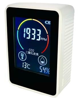 CO2モニター　ピピっと換気君 10%OFF TOMONARI 感染症対策 熱中症対策 換気 色 音 室内環境 空気 二酸化炭素濃度測定器 温度 湿度 病院 施設 自宅 人気